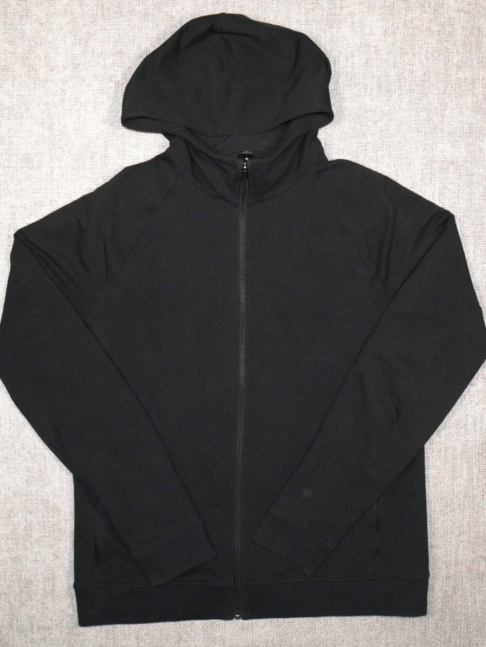 Lululemon City Sweat Zip Hoodie Mens Large Black Full Zip Sweatshirt Gym Travel